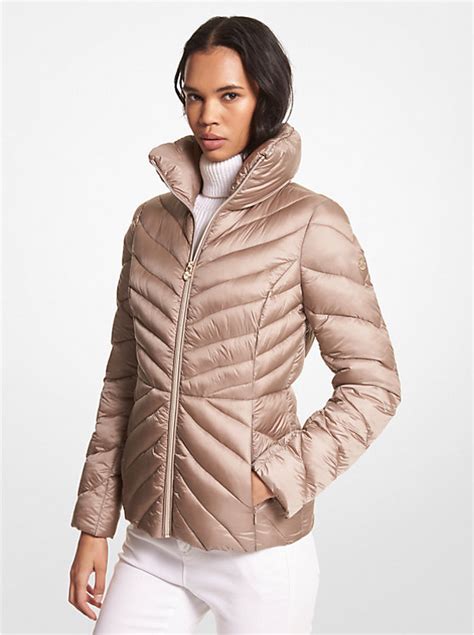 michael michael kors quilted nylon packable hooded puffer jacket|saks Michael Kors puffer jacket.